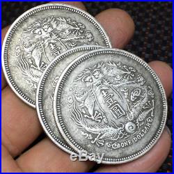 1.73in Rare China Ancient silver coin statue set 44mm 30g 100pcs t29