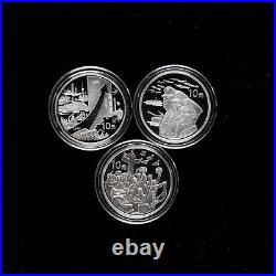 1 Set 1999 China Established 50th Commemorate 10 Yuan 1oz silver coin