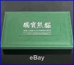 1 Set 2010-2019 30g 40mm China Panda 10 Yuan(1 oz) Silver Coin With Box