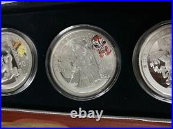 1 Set 4 x 10 Yuan Coins Silver XXIX Olympiad -Beijing 2008 China New
