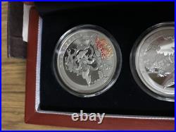 1 Set 4 x 10 Yuan Coins Silver XXIX Olympiad -Beijing 2008 China New