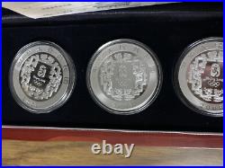 1 Set 4 x 10 Yuan Coins Silver XXIX Olympiad -Beijing 2008 China New