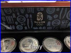 1 Set 4 x 10 Yuan Coins Silver XXIX Olympiad -Beijing 2008 China New