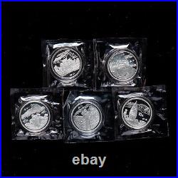 1 Sets 1993 China Famous Mountains 10 Yuan 1 oz Ag. 999 Silver Coin