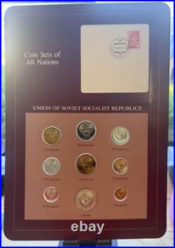 (10) Panels COIN SETS OF ALL NATIONS 1981-1982 FRANKLIN MINT See Pictures
