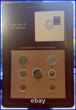 (10) Panels COIN SETS OF ALL NATIONS 1981-1982 FRANKLIN MINT See Pictures