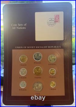 (10) Panels COIN SETS OF ALL NATIONS 1981-1982 FRANKLIN MINT See Pictures