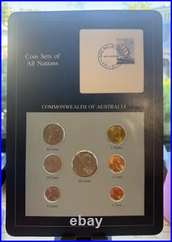 (10) Panels COIN SETS OF ALL NATIONS 1981-1982 FRANKLIN MINT See Pictures
