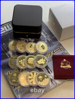 12PCS SET Final Fantasy XIV FF14 Cosplay Double-side Golden Coins Collectible
