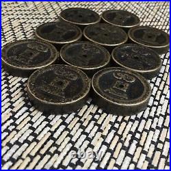 1851-1861 Hsien Feng Yuan Pao, 50 Cash Coins, Full Set, Old Chinese Coins, Ex Rare