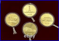 1949-1979 30th Anniversary People's Bank Of China Set of Four Gold Coins Box COA