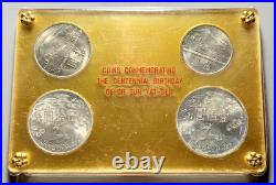 1965 China Taiwan SYS 100th Birthday 5, 10, 50, 100 Yuan Dollar Silver Coins Set