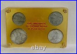 1965 China Taiwan SYS 100th Birthday 5, 10, 50, 100 Yuan Dollar Silver Coins Set