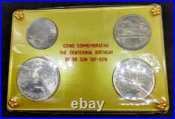 1965 Taiwan China 4 Coin Set Centennial Birthday Sun Yat-Sen MINT Unopened Pack