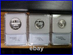 1972 Japan China Friendship Proof Medals & 1964 100 Yen. Beautiful Set