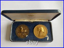 1973 Uk British China Chinese Exhibition & Tutankhamun Bronze Coins Set