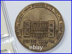1973 Uk China Chinese Exhibition Bronze Coin With Photo Negatives Organiser Set 1973 Uk China Chinese Exhibition Bronze Coin With Photo Negatives Organiser Set