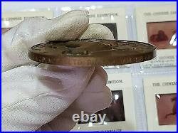 1973 Uk China Chinese Exhibition Bronze Coin With Photo Negatives Organiser Set 1973 Uk China Chinese Exhibition Bronze Coin With Photo Negatives Organiser Set