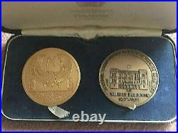 1973 Uk China Chinese Exhibition & Tutankhamun Bronze Coins Set With Certificate