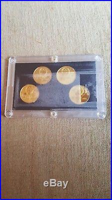 1980 CHINA Lake Placid WINTER OLYMPICS GAMES 4 BRASS YUAN PROOF COINS SET-(1)