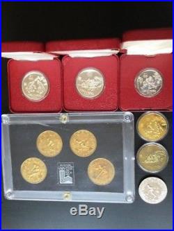 1980 China Olympic Coin Silver and Brass Rare Coin Set- All 10 Coins