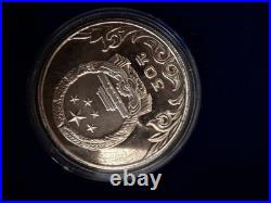1980 China Olympic Gold, Silver & Copper 14 Coin Set In Wood Box 18 Grams Gold