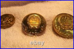 1980 China Prc Proof Set (4 Coins) 1 Yuan Each Copper Km104. Free Shipping