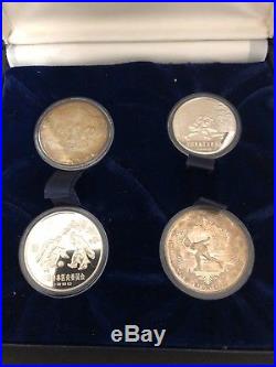 1980 Olympic Coins Of China Proof Set Of 4 Original Box