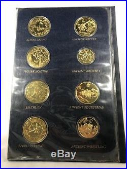 1980 Olympic Coins Of China-rare Jinhuang 8 Coin Copper Proof Set