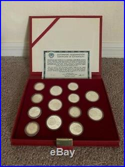 1980 Olympic silver coins, proof set, uncultivated, excellent condition