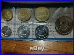 1980 People's Bank Of China 7-coin Uncirculated Mint Set In Black Vinyl Ogp