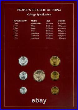 1981 1982 CHINA BU SET (7) with 1985 CANCELATION & COA -COIN SETS ALL NATIONS #2