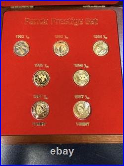 1982 1987 1/10th Oz gold Panda Prestige Set