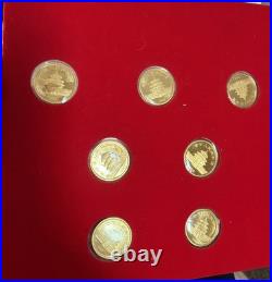 1982 1987 1/10th Oz gold Panda Prestige Set