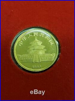 1982-1987 7-Coin 1/10 oz GOLD CHINA PANDA PRESTIGE SET MINT SEALED Lot#R695