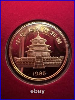 1982 1987 China 10 Yuan 1/10 oz Gold Panda Prestige Set
