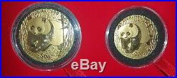 1982-2002 20 Years Panda 4 Coin Chinese Gold Panda Diamond set 1 of 500! RARE