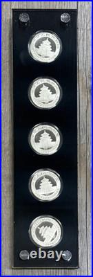 1982-2007 25pcs of China 3 Yuan Silver Proof 25th Anniversary of Panda Set & COA
