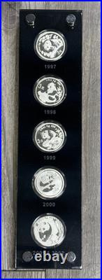 1982-2007 25pcs of China 3 Yuan Silver Proof 25th Anniversary of Panda Set & COA