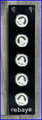 1982-2007 25pcs of China 3 Yuan Silver Proof 25th Anniversary of Panda Set & COA
