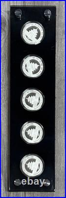 1982-2007 25pcs of China 3 Yuan Silver Proof 25th Anniversary of Panda Set & COA