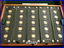 1982-2007 25th Anniversary Chinese Panda 25pcs Gold Coins Set WithBox, COA & Key