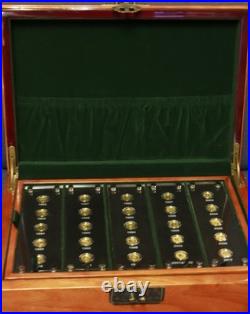 1982-2007 China Panda 25TH Anniversary 25 1/25oz Gold Coin Set withDisplay Box