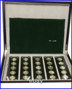 1982-2007 China Panda 25TH Anniversary 25 1/4oz Silver Coin Set withDisplay Box