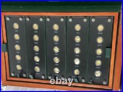 1982-2007 China Panda 25th Anniversary 25 PCs Of 1/25 Oz Gold Coins Set Box Only