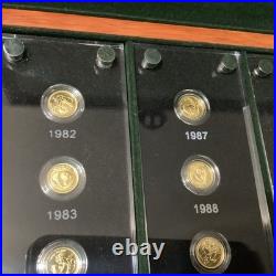 1982-2007 China Panda 25th Anniversary 25 PCs Of 1/25 Oz Gold Coins Set Box Only
