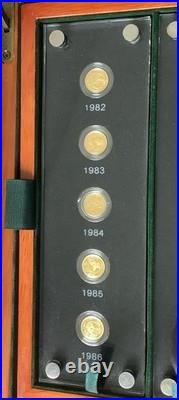 1982-2007 China Panda 25th Anniversary 25 PCs Of 1/25 Oz Gold Coins Set Box Only