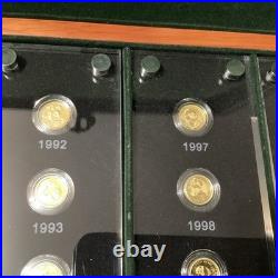 1982-2007 China Panda 25th Anniversary 25 PCs Of 1/25 Oz Gold Coins Set Box Only