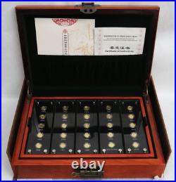 1982 2007 GOLD CHINA 25th 1oz ANNIVERSARY OF PANDAS GEM PROOF 25 COIN SET