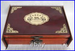 1982 2007 GOLD CHINA 25th 1oz ANNIVERSARY OF PANDAS GEM PROOF 25 COIN SET